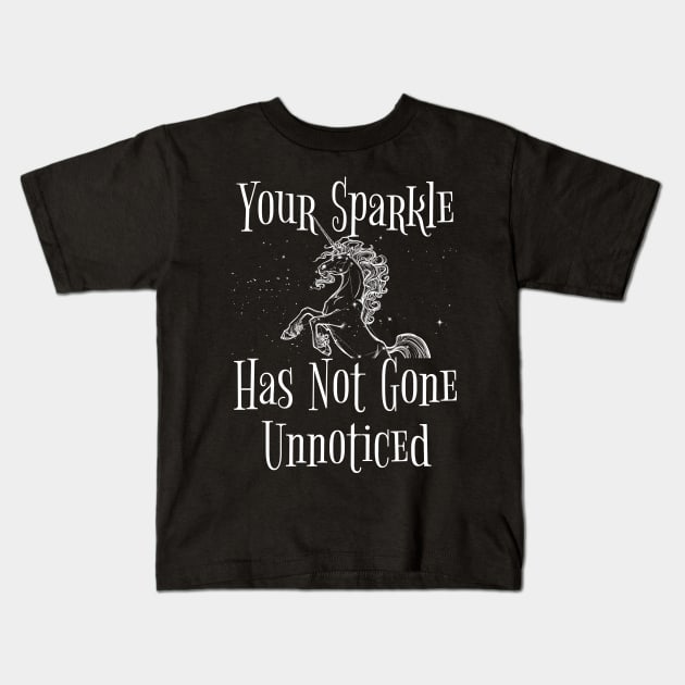 your sparkle has not gone unnoticed Kids T-Shirt by Lin Watchorn 